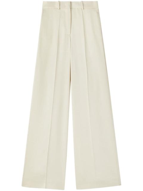 wide-leg tailored trousers