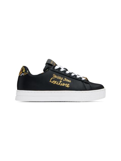 VERSACE JEANS COUTURE Black Fondo Court 88 Sneakers
