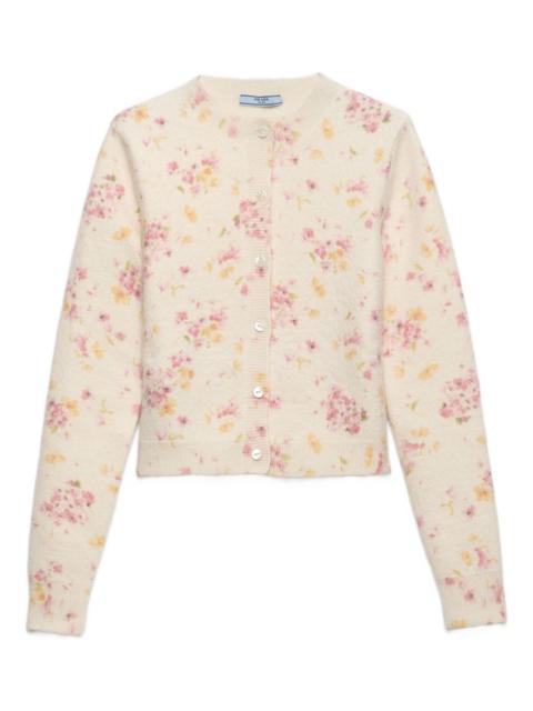 floral-pattern cardigan