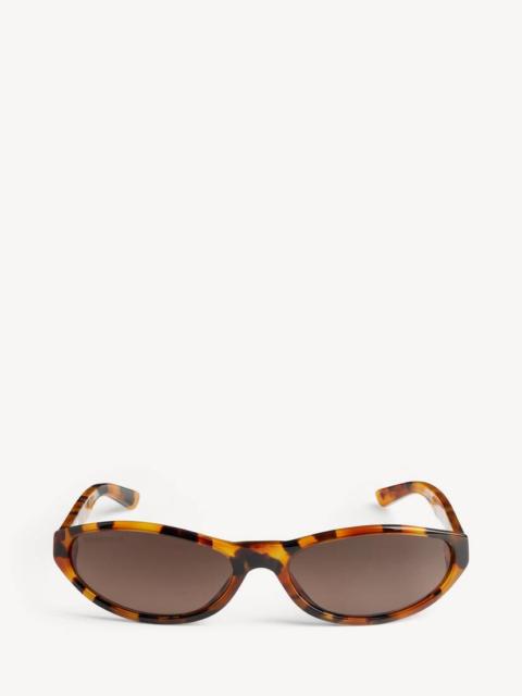 BALENCIAGA Neo Round Sunglasses in Spotted Havana