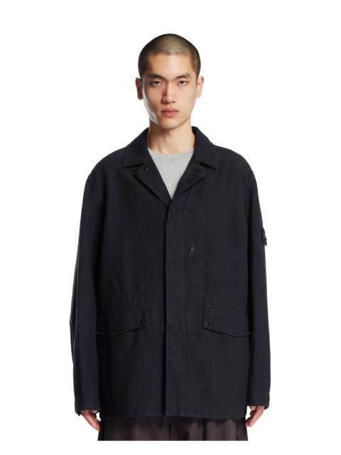 Stone Island Blue Raincoat Coach Jacket