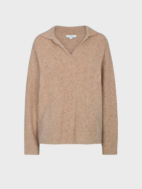 Vince Sweater Donegal Dolman Polo Beige