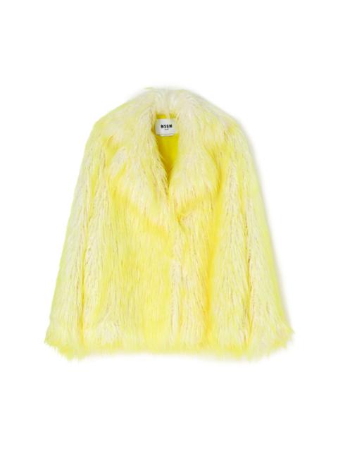 MSGM Faux fur "Minimalist Glamour" jacket