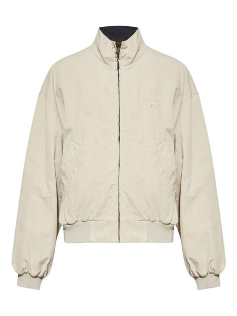 BALENCIAGA logo-embroidered bomber jacket