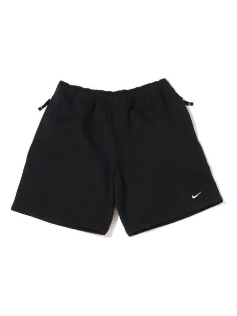 Nike Nike Solid Color Logo Straight Loose Casual Shorts Unisex Black DV3056-010