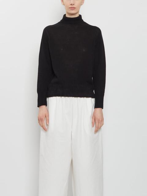 MARGARET HOWELL Seamless Linen Cotton Sweater — Black