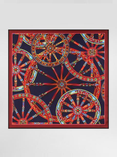 Dolce & Gabbana 90x90 carretto-print silk twill scarf