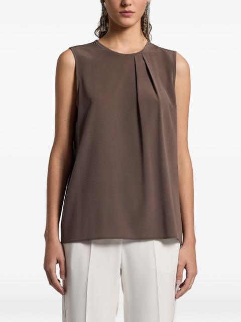 PESERICO pleated sleeveless top