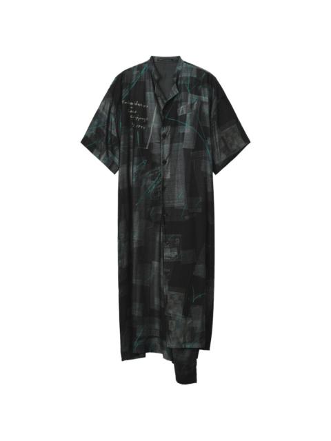Y's print button dress