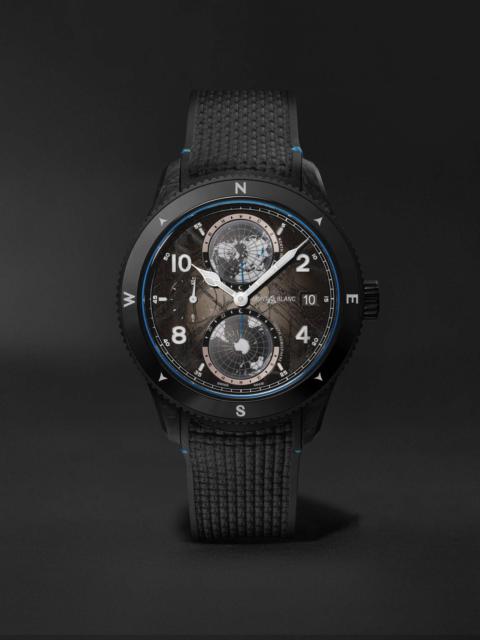 Montblanc 1858 Geosphere CARBO₂ 0 Oxygen Limited Edition Automatic 43.5mm Titanium, Ceramic and Rubber Watch, 