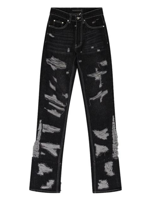 WHO DECIDES WAR distressed jeans