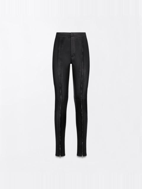 TOM FORD STRETCH NAPPA LEATHER SKINNY PANTS WITH ZIP DETAILS