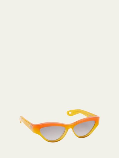JACQUES MARIE MAGE Slade Ombre Acetate Cat-Eye Sunglasses