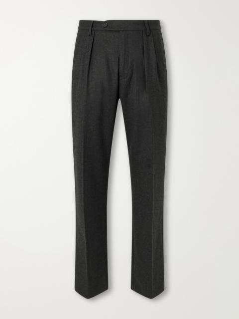 massimo alba Stan Straight-Leg Pleated Virgin Wool Suit Trousers