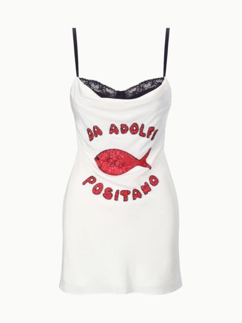 STAUD STAUD EVANGELINE SILK MINI DRESS DA ADOLFO