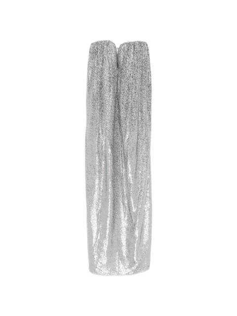 Stella McCartney metallic-effect maxi dress