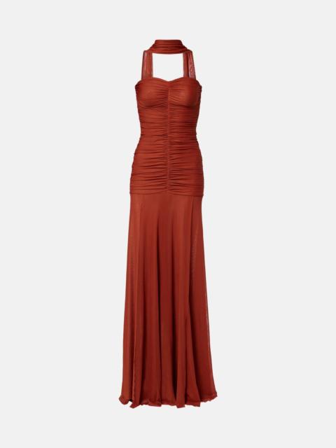 BANANHOT Ross ruched jersey maxi dress