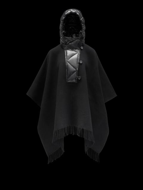 Moncler Cape With Jacquard Logo