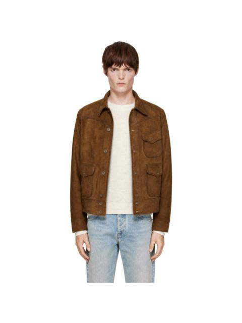 RRL by Ralph Lauren Brown Roughout Suede Jacket