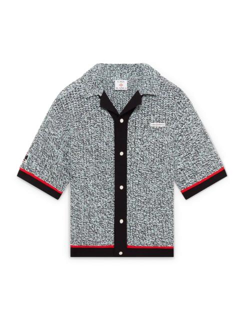 CASABLANCA Cotton Mouliné Short Sleeve Shirt