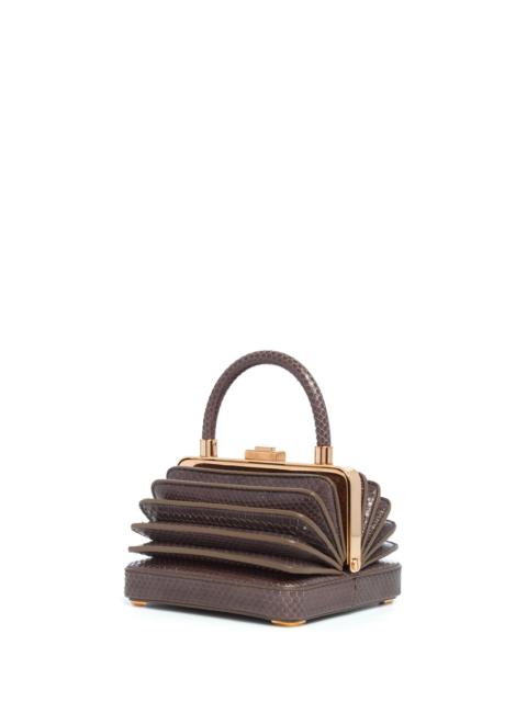 GABRIELA HEARST Small Diana Bag in Charcoal Snakeskin