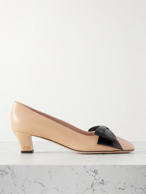 Valentino Bowow 45 Bow-embellished Leather Pumps