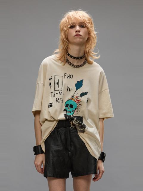 R13 RELAXED PUNK SKETCH T - NATURAL