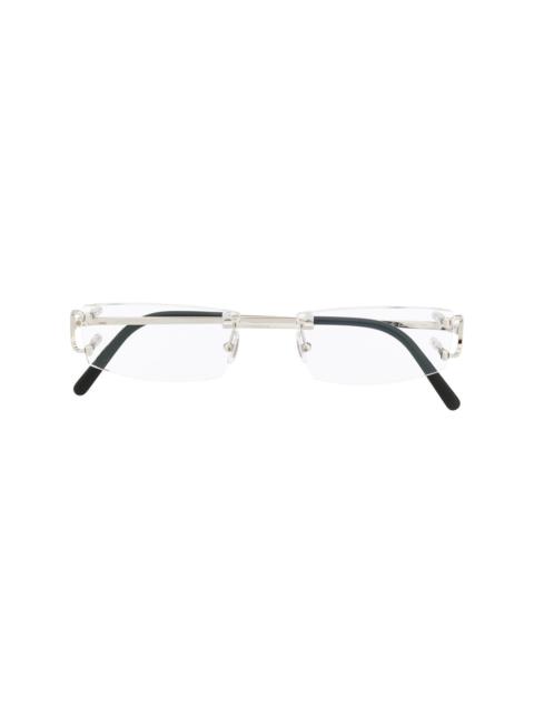 Cartier rectangular rimless glasses