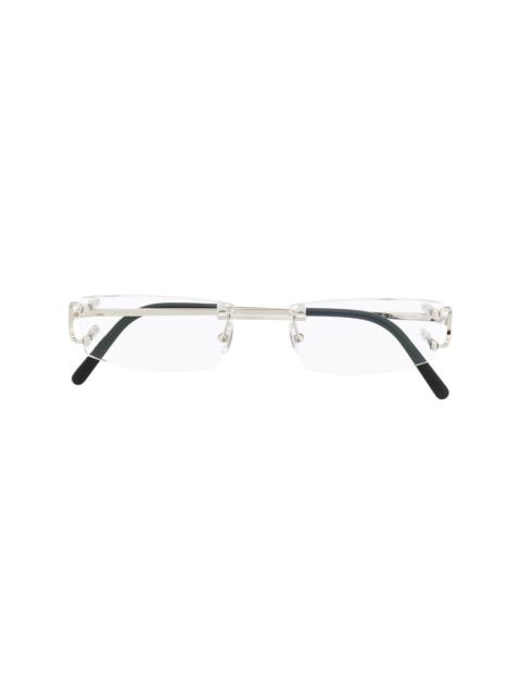 rectangular rimless glasses