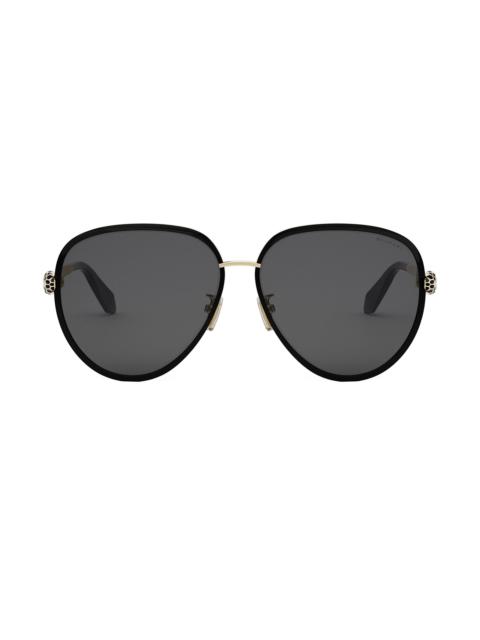 BVLGARI Women's Serpenti Forever 59MM Pilot Sunglasses - Gold Gradient Smoke