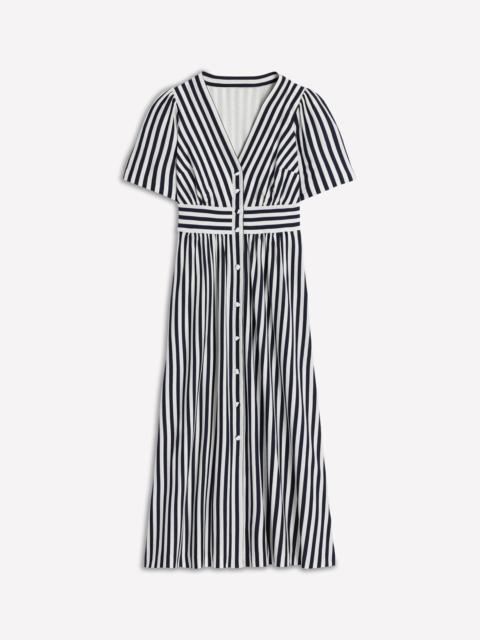 BODEN Natalia Jersey Tea Dress-French Navy, Ivory Stripe