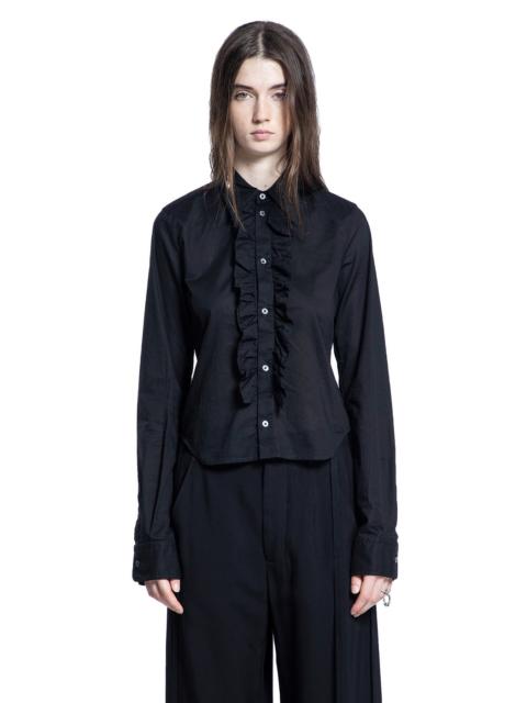 Ann Demeulemeester Erma Ruffled Shirt In Light Cotton Poplin