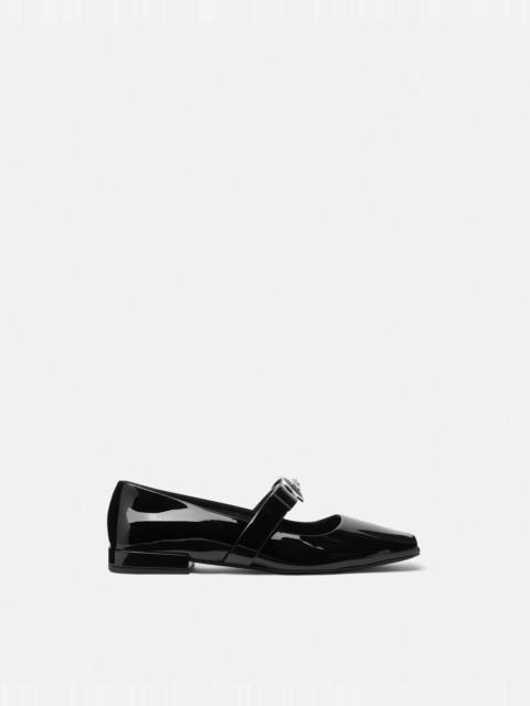 Gianni Ribbon Open Patent Ballerinas