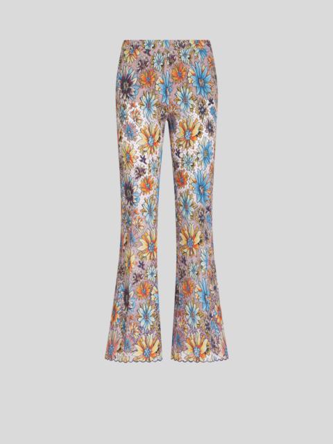 FLORAL BOUQUET FLARED TROUSERS