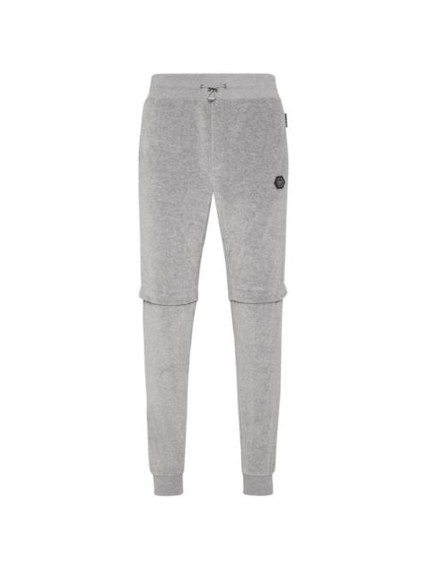 button-detail track pants