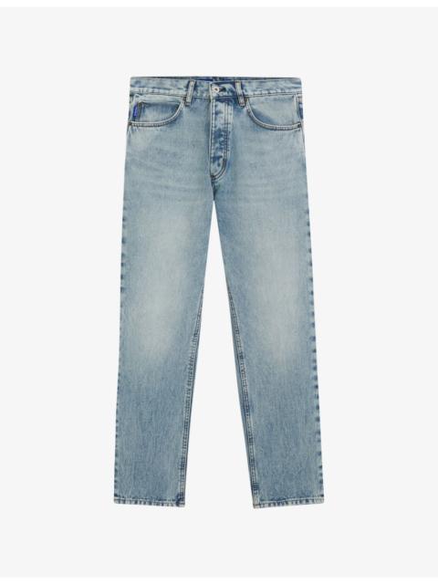 HUGO Faded Tapered-Leg Stretch-Denim Jeans