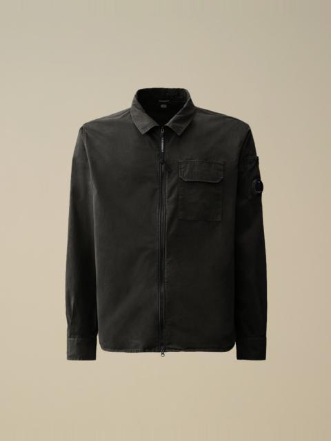 Organic Gabardine Zipped Overshirt