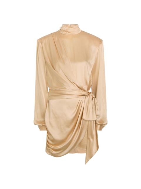 RONNY KOBO Imara draped knot mini dress