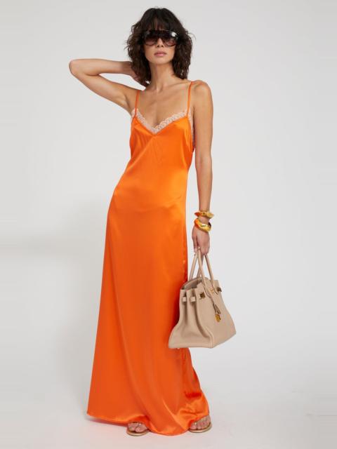 SPRWMN SOPHIE SILK CHARMEUSE MAXI DRESS