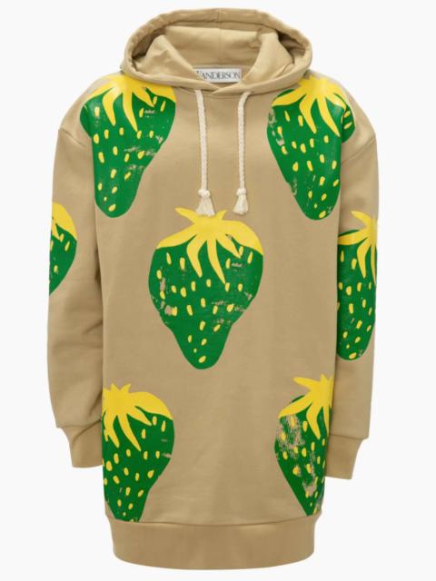 JW Anderson OVERSIZED STRAWBERRY HOODIE