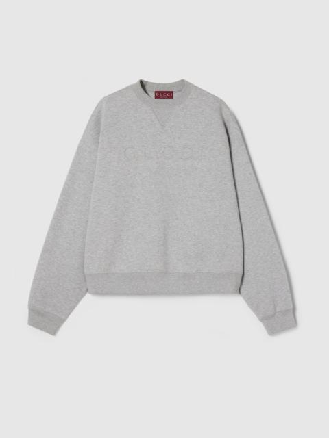 GUCCI Cotton jersey embossed sweatshirt