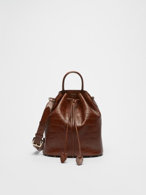 Max Mara BUCKETM Crocodile print bucket bag