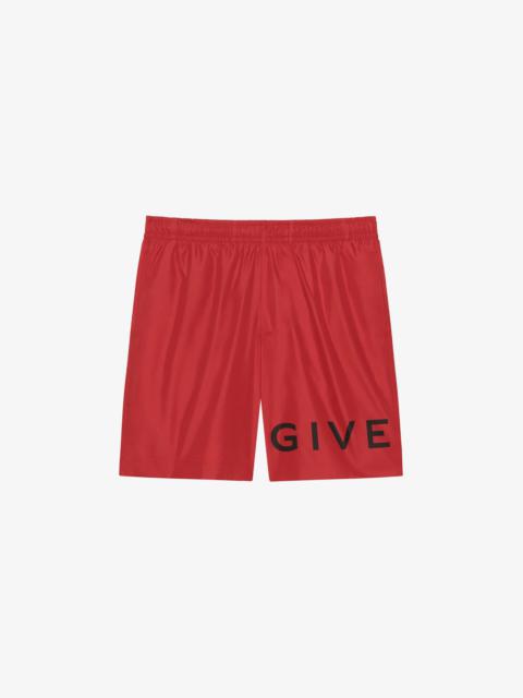 4G GIVENCHY LONG SWIM SHORTS IN RECYCLED NYLON