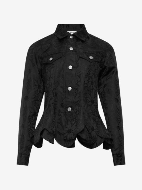 Comme des Garçons Comme des Garçons floral-jacquard layered jacket