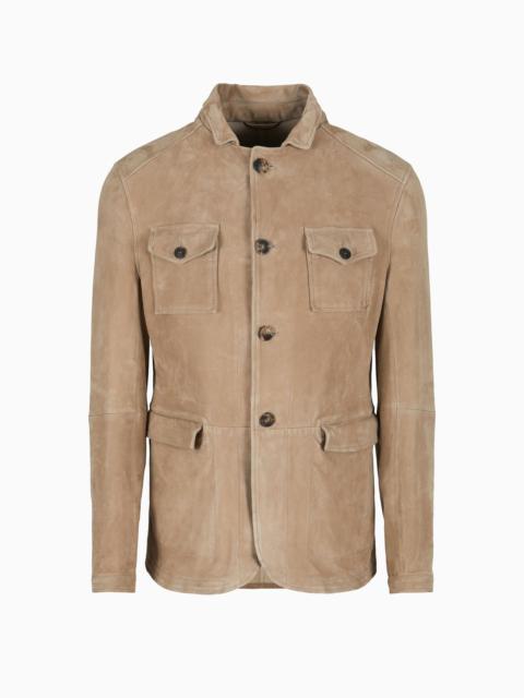 GIORGIO ARMANI Suede safari jacket