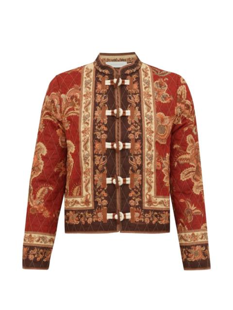 Zimmermann Aster quilted floral-print bomber jacket