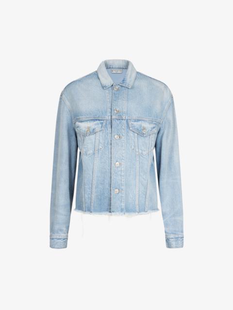 Givenchy Oversized jacket in denim with raw edges