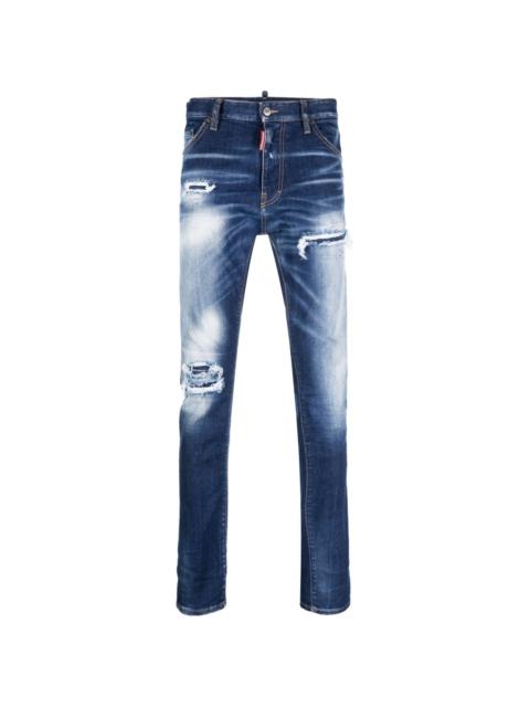 Cool Guy distressed slim-leg jeans