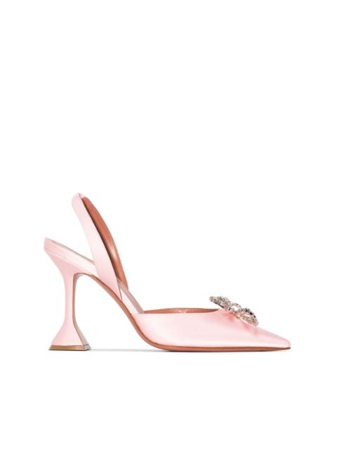 Sling 95mm bow-embellished pumps