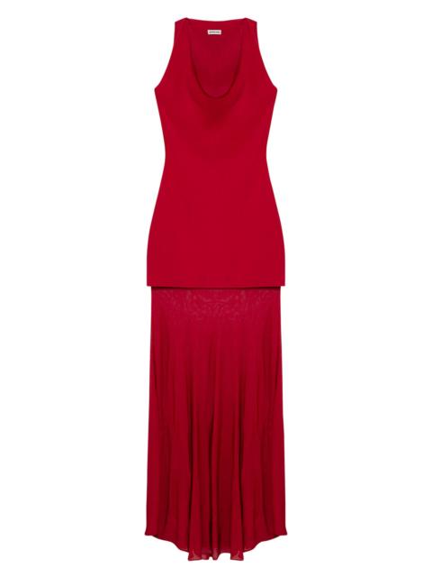 SIMKHAI Women's Xena Sheer Halter Maxi Dress - Red